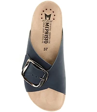 Mephisto Hariana Nubuck Buckle Slide Sandals