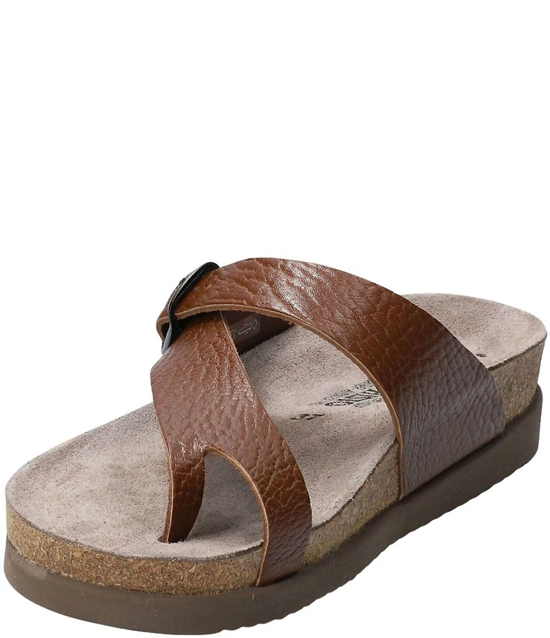 Mephisto Helen Buckle Detail Leather Casual Sandals