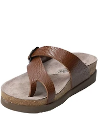 Mephisto Helen Buckle Detail Leather Casual Sandals