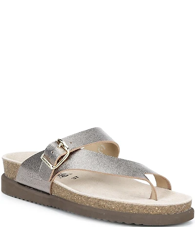 Mephisto Helen Buckle Detail Leather Casual Sandals