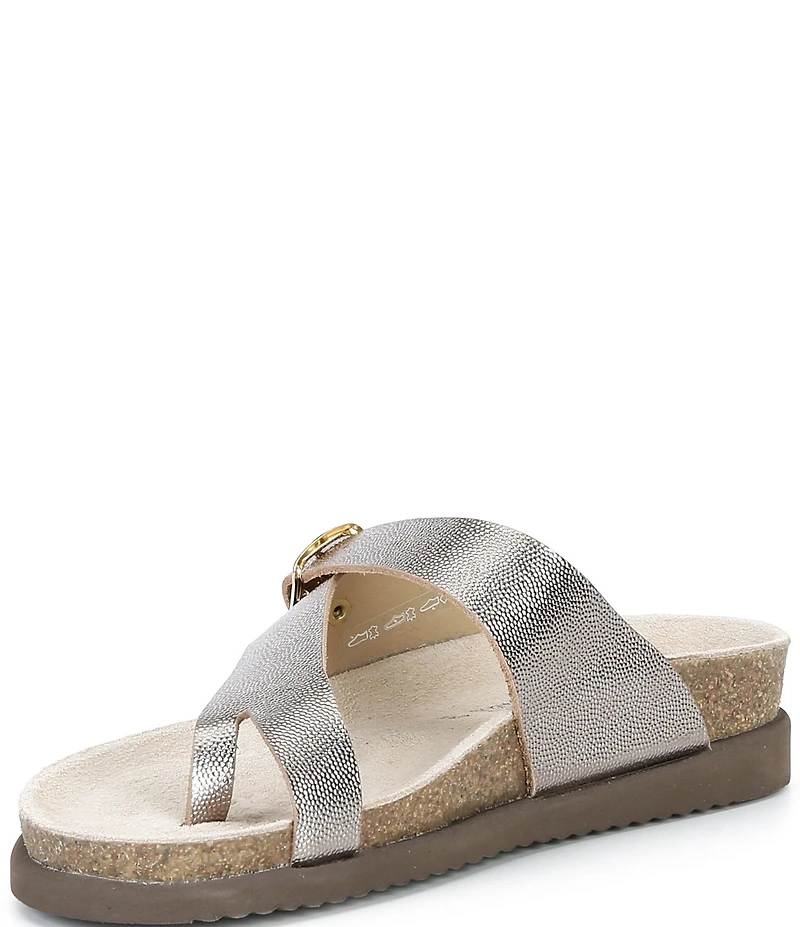 Mephisto Helen Buckle Detail Leather Casual Sandals