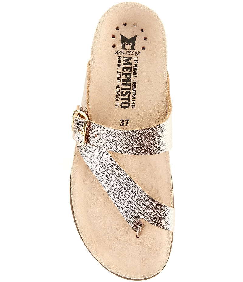 Mephisto Helen Buckle Detail Leather Casual Sandals