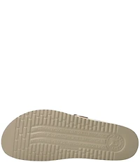 Mephisto Helen Floral Print Leather Buckle Detail Casual Sandals