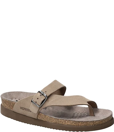 Mephisto Helen Buckle Detail Leather Casual Sandals