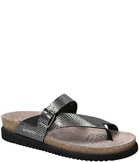 Mephisto Helen Buckle Detail Snake Embossed Leather Casual Sandals
