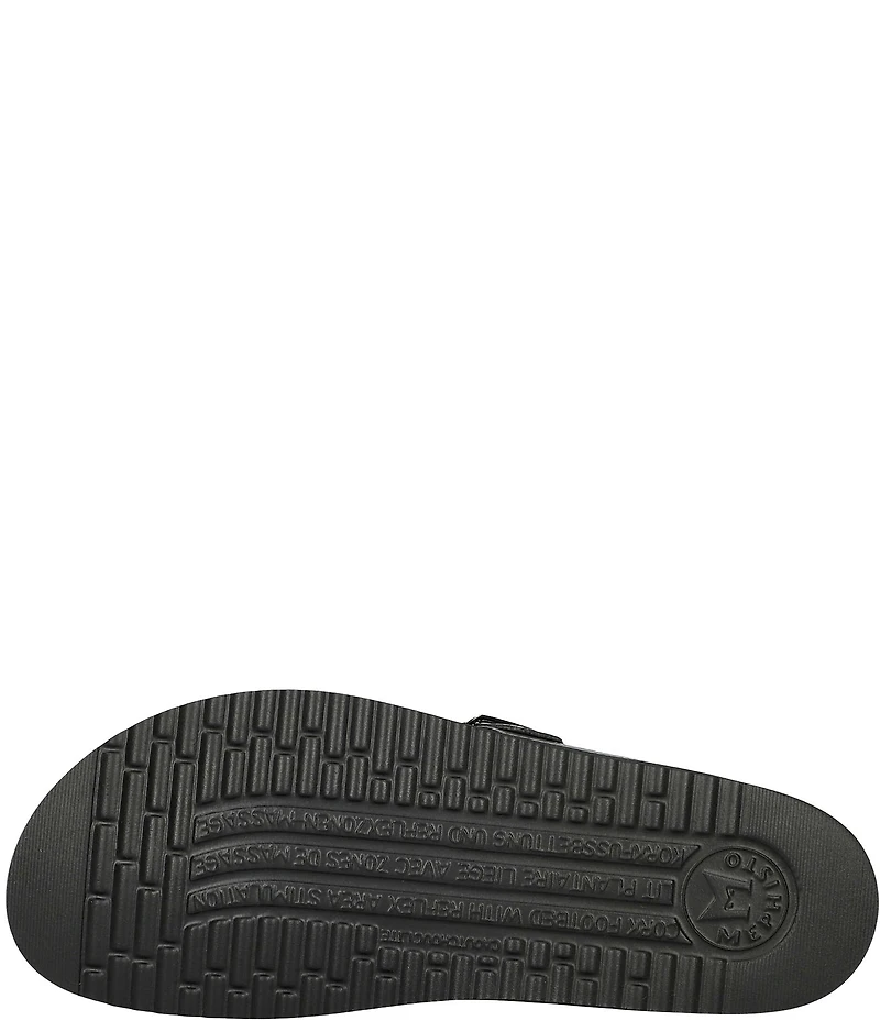 Mephisto Helen Buckle Detail Snake Embossed Leather Casual Sandals