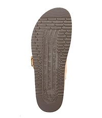 Mephisto Helen Buckle Detail Leather Casual Slide Sandals