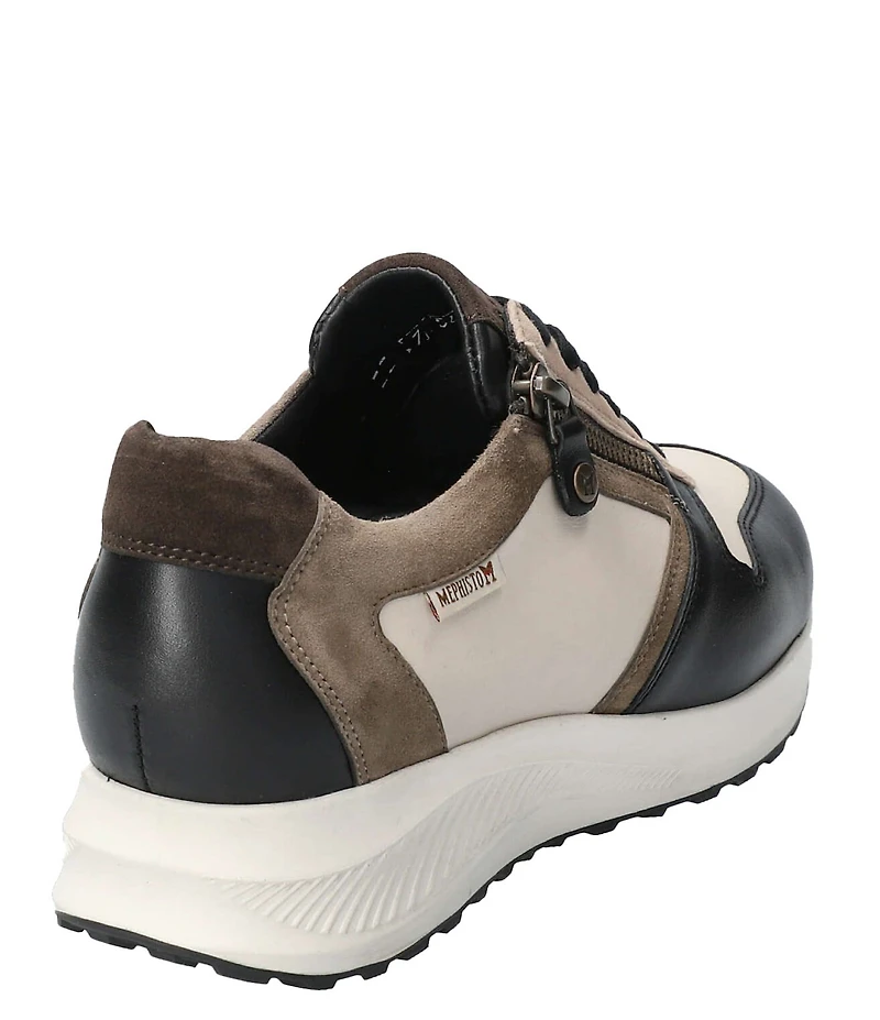 Mephisto Kim Suede and Leather Zipper Sneakers