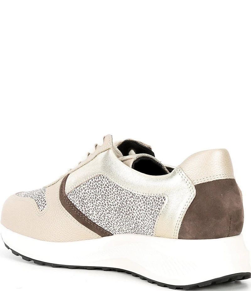 Mephisto Kim Suede and Leather Dotted Zipper Sneakers