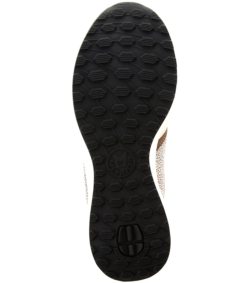 Mephisto Kim Suede and Leather Dotted Zipper Sneakers