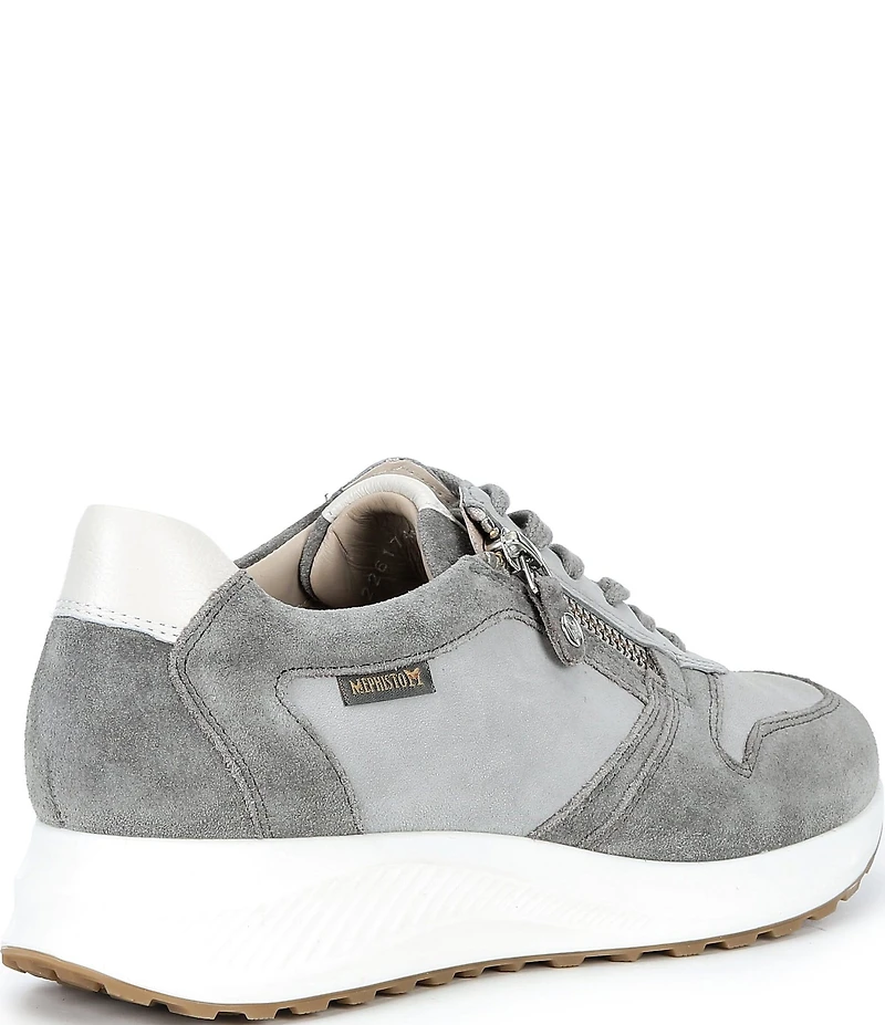 Mephisto Kim Suede Zipper Sneakers