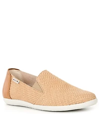 Mephisto Korie Woven Leather Slip-On Flats