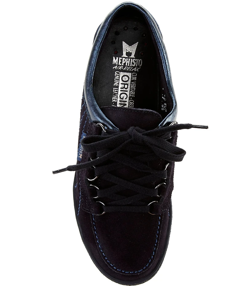 Mephisto Lady Velvet Lace Up Sneakers