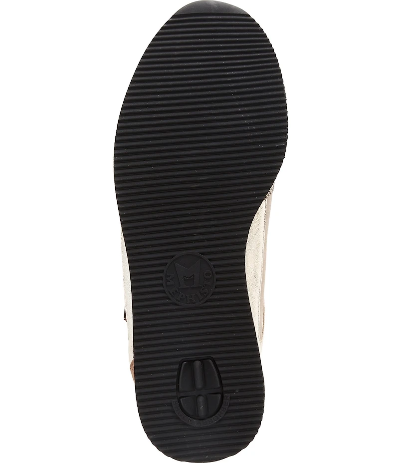 Mephisto Leenie Leather Suede Lace Up Sneakers