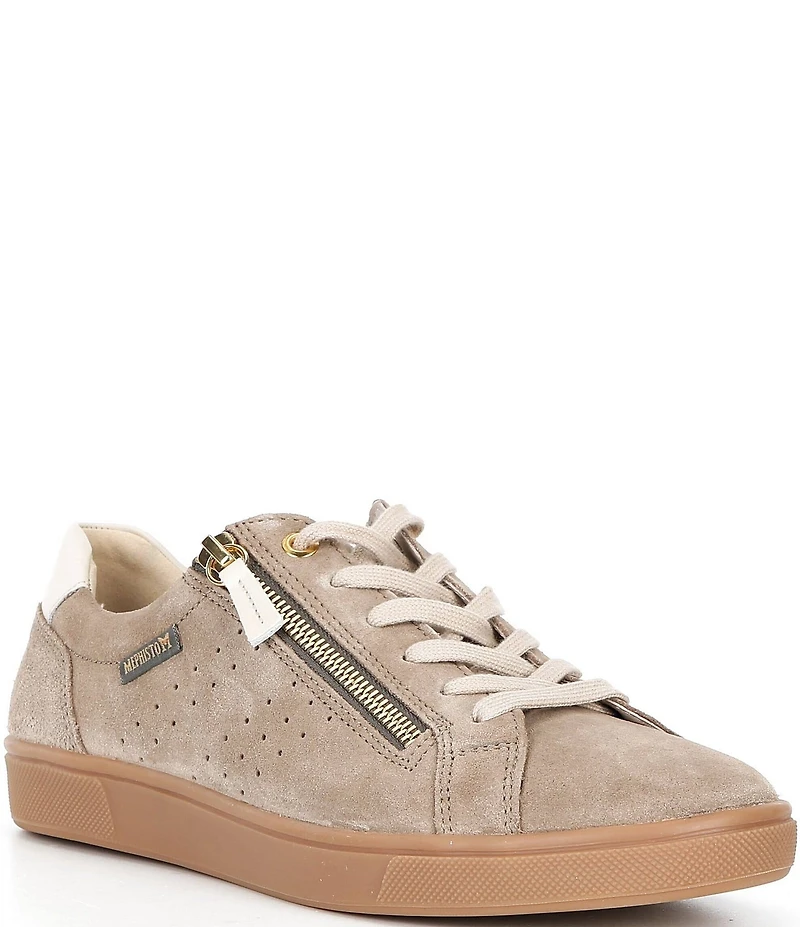 Mephisto Nikita I Suede Lace Up Sneakers