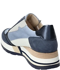 Mephisto Tiziana Leather Zip Wedge Sneakers