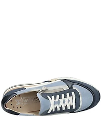 Mephisto Tiziana Leather Zip Wedge Sneakers