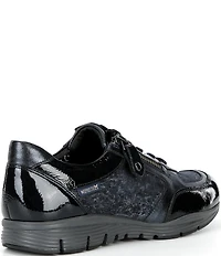 Mephisto Ylona Printed Leather Side Zip Oxford Sneakers