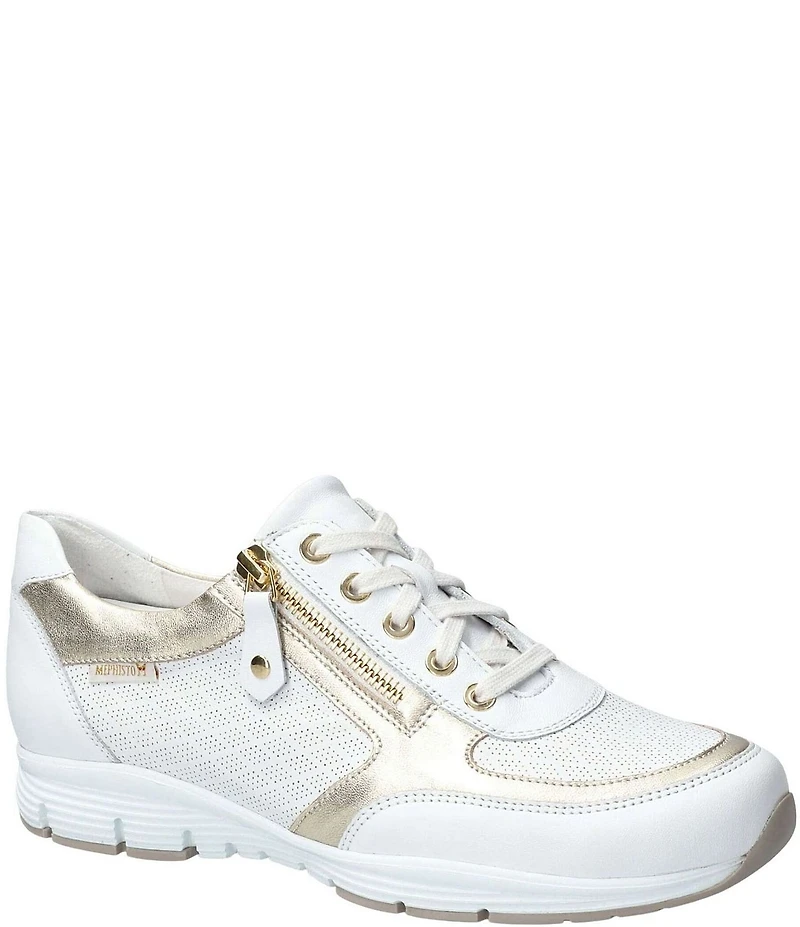 Mephisto Ylona Perforated Side Zip Sneakers