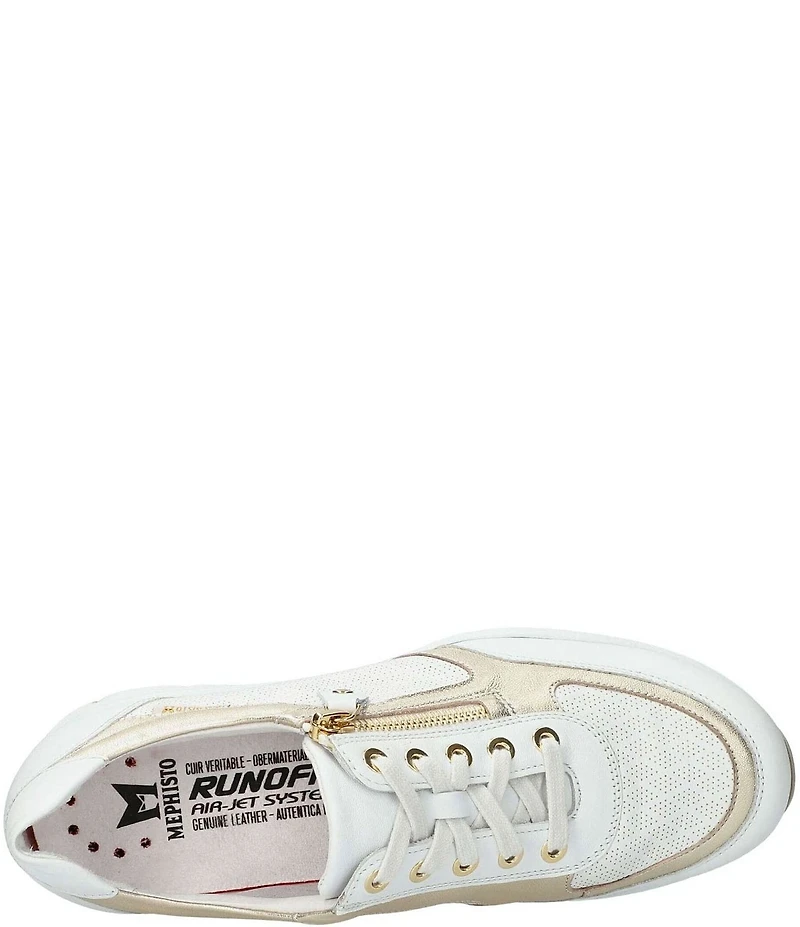 Mephisto Ylona Perforated Side Zip Sneakers