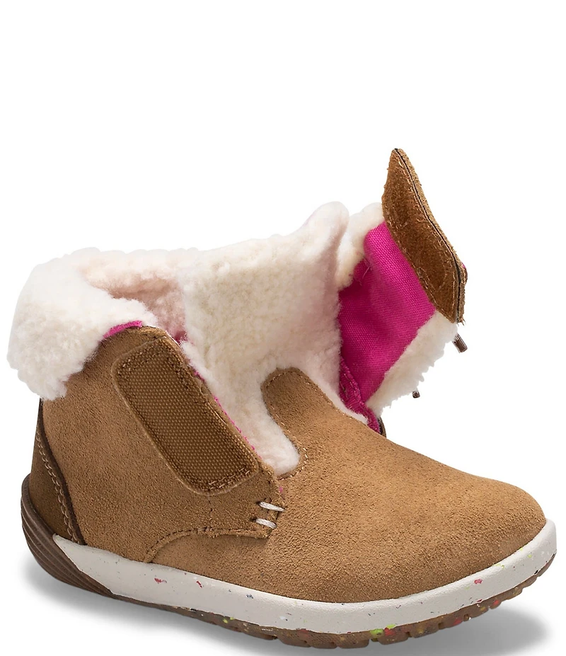 Merrell Girls' Bare Steps Cocoa Jr. Leather Alternative Closure Boots (Toddler)