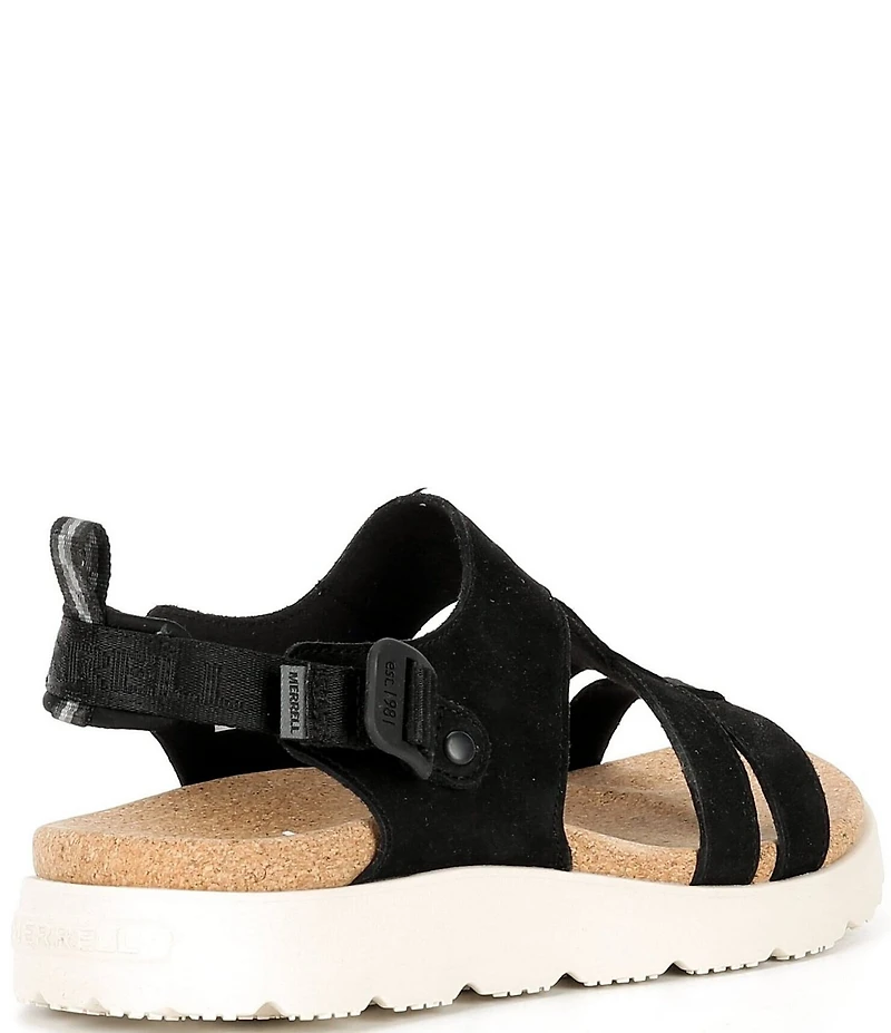 Merrell Women's Fleur Backstrap Nubuck Leather Sandals