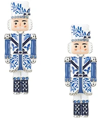 Merry & Bright Christmas Chinoiserie Nutcracker Drop Earrings