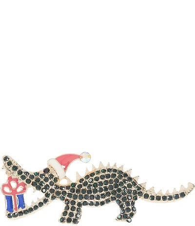 Merry & Bright Christmas Gator Pin