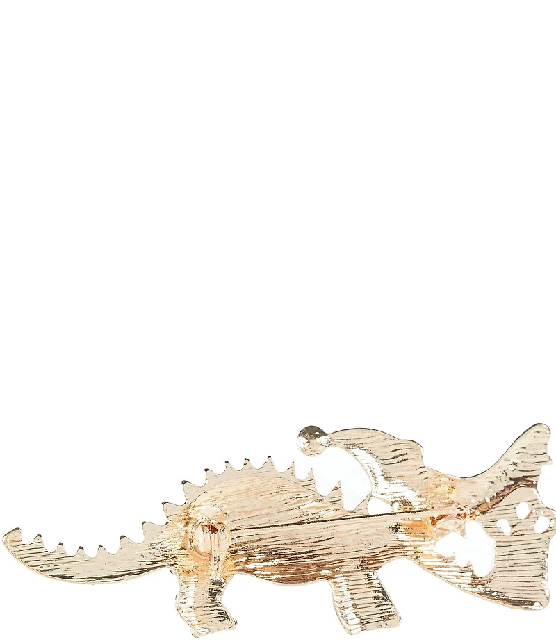 Merry & Bright Christmas Gator Pin