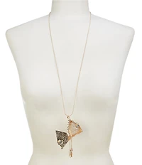 Merry & Bright Christmas Gingerbread House Locket Long Pendant Necklace