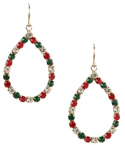 Merry & Bright Christmas Loop Drop Earrings