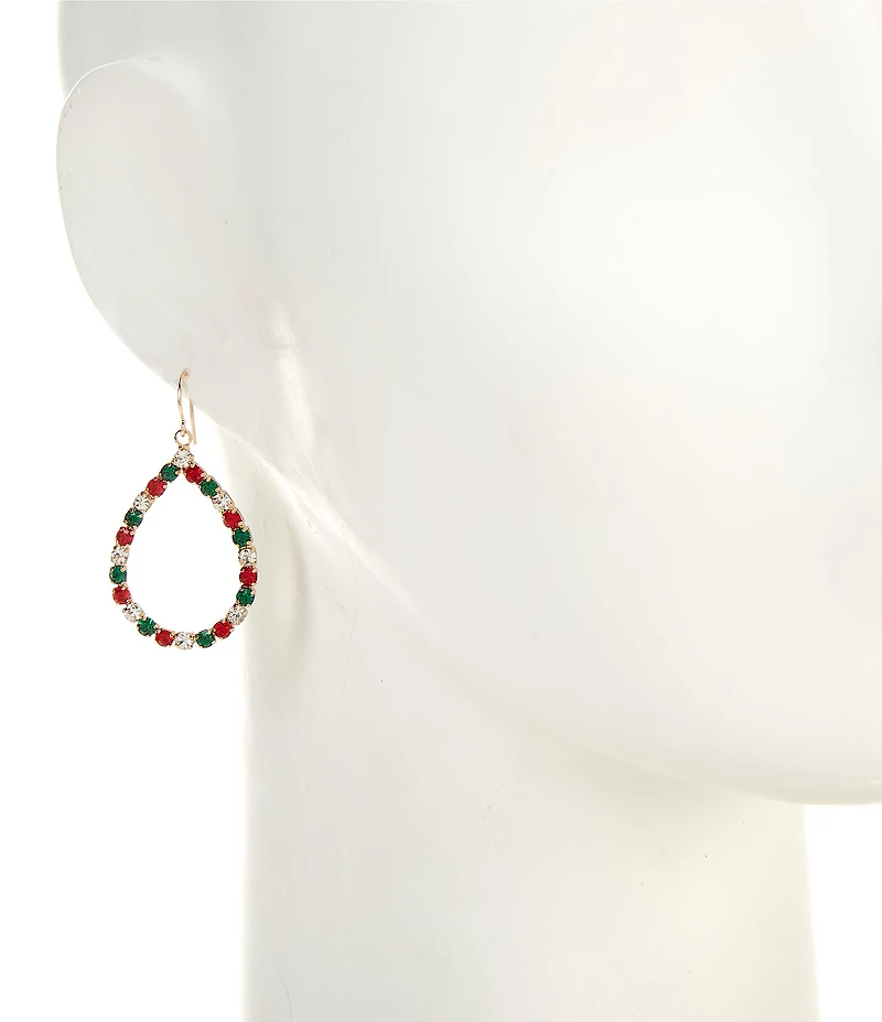 Merry & Bright Christmas Loop Drop Earrings