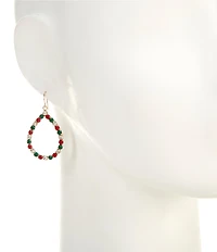 Merry & Bright Christmas Loop Drop Earrings