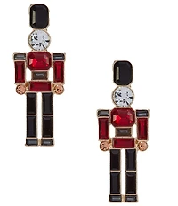 Merry & Bright Christmas Nutcracker Stone Drop Earrings