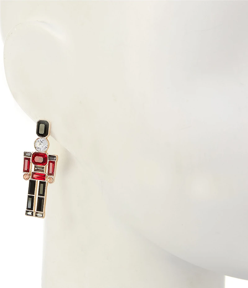 Merry & Bright Christmas Nutcracker Stone Drop Earrings