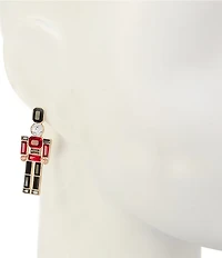 Merry & Bright Christmas Nutcracker Stone Drop Earrings