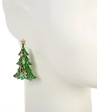Merry & Bright Christmas Tree Multi Charm Shaky Drop Earrings