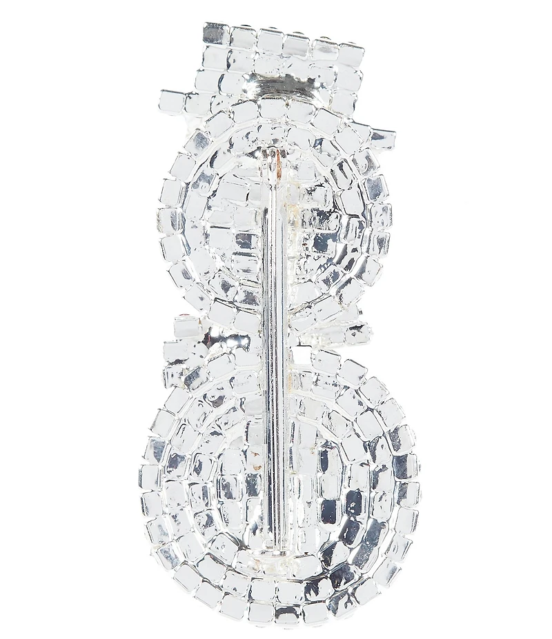 Merry & Bright Crystal Happy Snowman Christmas Pin