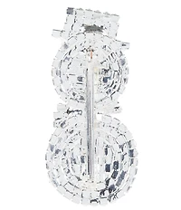 Merry & Bright Crystal Happy Snowman Christmas Pin