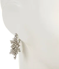 Merry & Bright Crystal Pave Christmas Snowflake Drop Earrings