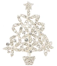 Merry & Bright Glitzy Crystal Christmas Tree Pin