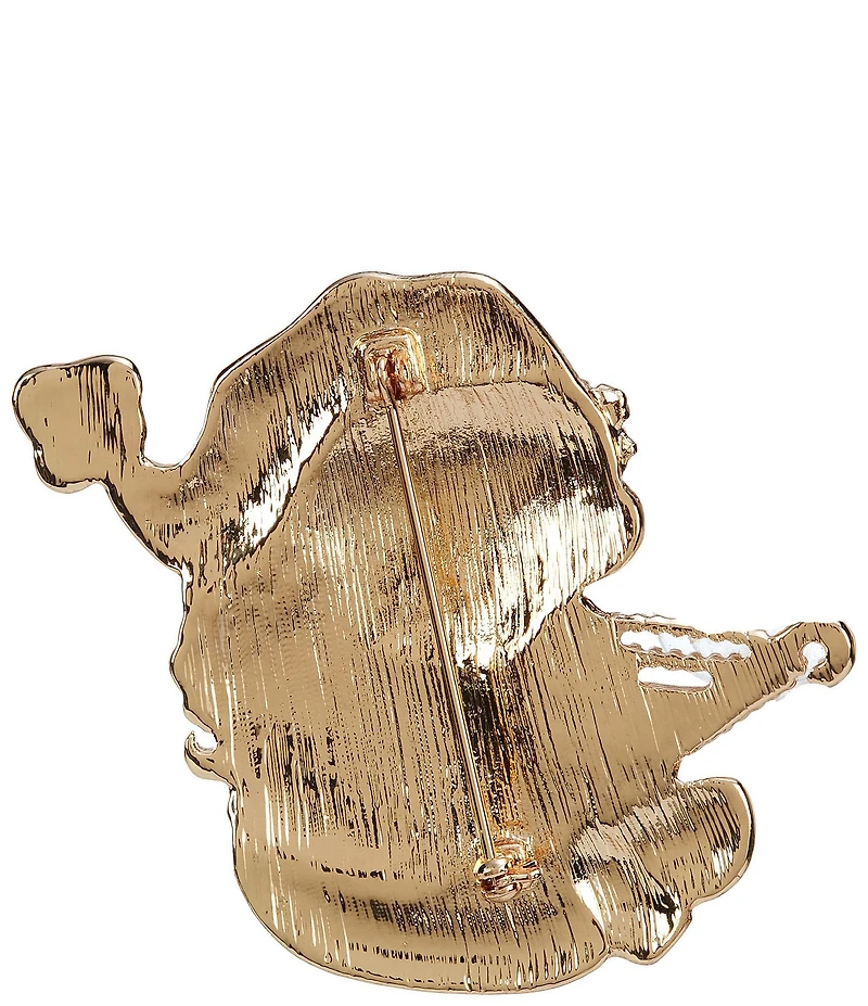 Merry & Bright Jolly Santa Holding Martini Christmas Pin