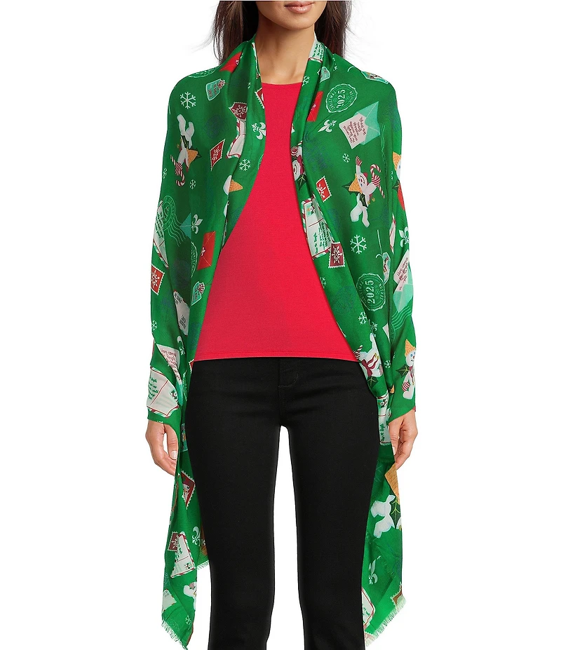 Merry & Bright Mail Mr. Bingle Scarf Wrap