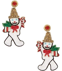 Merry & Bright Mr. Bingle Beaded Drop Earrings