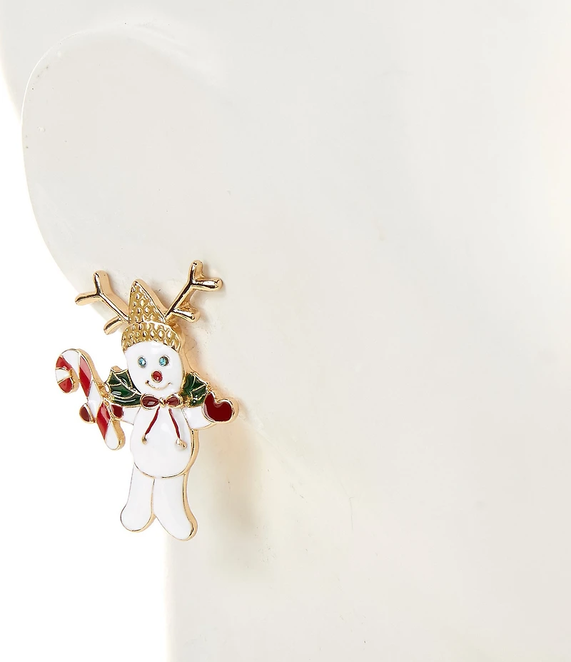 Merry & Bright Mr. Bingle Christmas Reindeer Drop Earrings