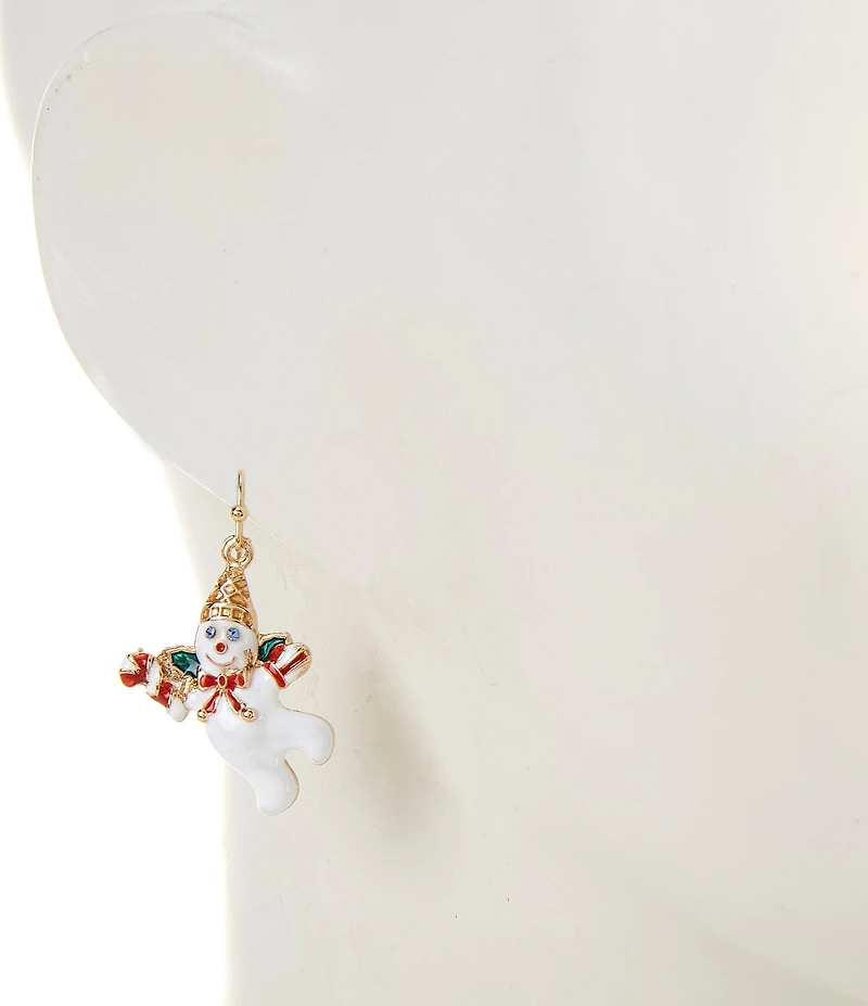 Merry & Bright Mr. Bingle Flying Christmas Drop Earrings