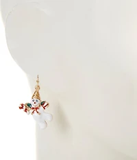 Merry & Bright Mr. Bingle Flying Christmas Drop Earrings