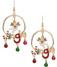 Merry & Bright Mr. Bingle Jingle Jangle Christmas Orbital Earrings