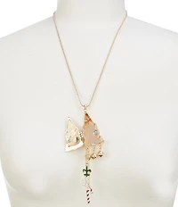 Merry & Bright Mr. Bingle Locket Long Pendant Necklace