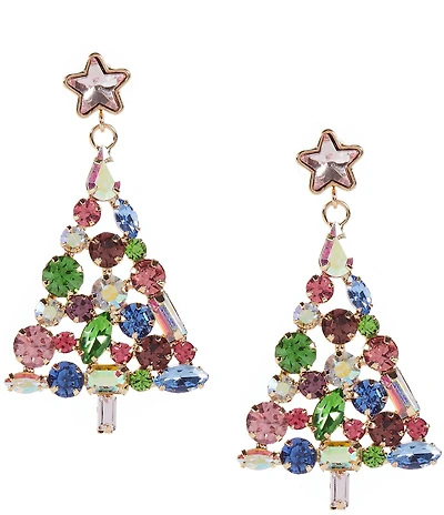 Merry & Bright Pastel Christmas Tree Drop Earrings